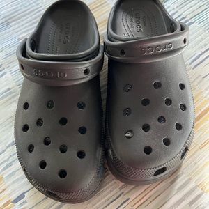 Black Platform Crocs